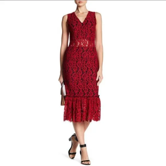 Alexia Admor | Dresses | Alexia Admor Red Floral Lace Dress Small S Ruffle Hem | Poshmark Alexia Admor | Dresses | Alexia Admor Red Floral Lace Dress Small S Ruffle Hem | Poshmark
